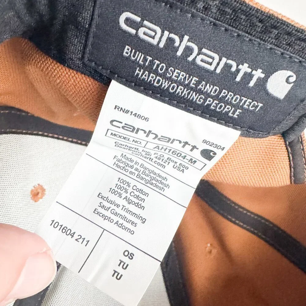 Carhartt Beige Brown Baseball Cap NEW